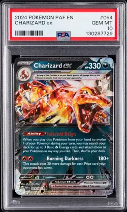 Charizard ex 054/091 Pokemon SV: Paldean Fates Holo Rare PSA 10 GEM MINT 💎 - Image 1