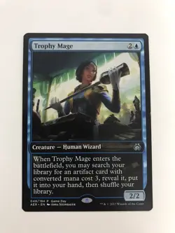 Trophy Mage Game Day Promo MTG Magic the Gathering Card LP Lightly Played AER - Image 1