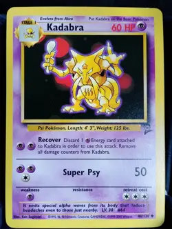 Pokemon Kadabra #46/130 Base Set 2 WOTC Vintage English NM - Image 1