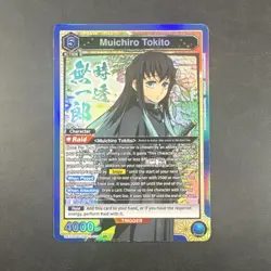 Bandai Union Arena Muichiro Tokito SR EX05-08TKM Raid Trigger Holo 4000 BP Card - Image 1