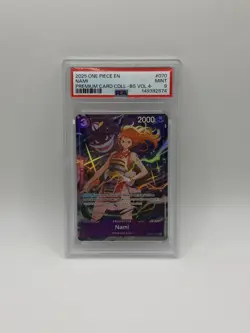 Bandai One Piece Card Game Nami #070 Premium Card Coll Vol.4 EN Holo PSA 9 - Image 1