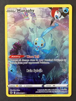 Manaphy GG06/GG70 Crown Zenith Galarian Gallery RARE HOLO Pokemon Card NM - Image 1