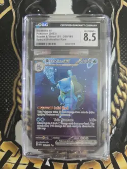 CGC 8.5 - Blastoise ex 200/165 SIR Pokemon 151 Scarlet & Violet English Gem Mint - Image 1