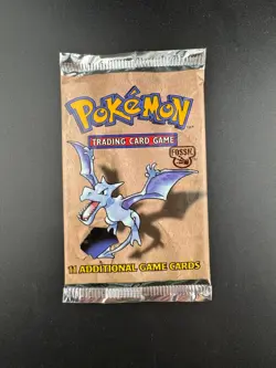 Pokemon Fossil Unlimited Booster Pack Factory Sealed 20.72g - Image 1
