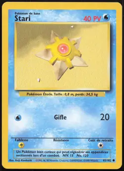 Carte Pokemon Stari 65/102 Set de base Francais - Image 1