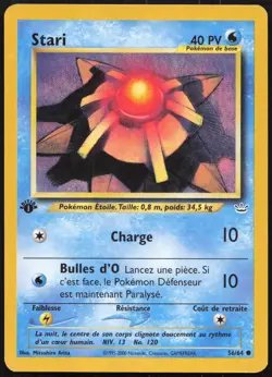 Carte Pokemon Stari 56/64 Edition 1 Neo Revelation Francais - Image 1