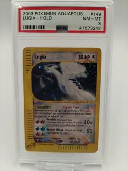 2003 POKEMON AQUAPOLIS #149 LUGIA-HOLO PSA 8 - Image 1