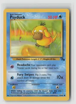 Psyduck #53/62 Fossil Common Pokemon TCG MP - Image 1
