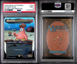 2025 Magic The Gathering Secret Lair Patrick Star PSA 9 Mint #1931 - Image 3