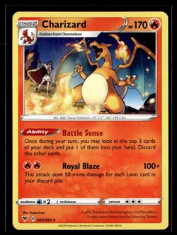 Charizard 025/185 Vivid Voltage Rare Pokemon - Image 1