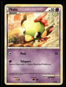 Natu 55/95 HGSS Unleashed Common Pokemon - Image 1