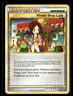 Flower Shop Lady 74/90 HGSS Undaunted Uncommon Pokemon - Image 1