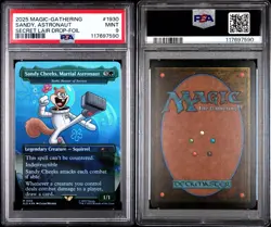 2025 Magic The Gathering SpongeBob Secret Lair Drop Sandy Astronaut Foil PSA 9 - Image 3