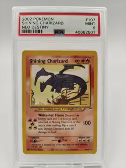 2002 POKEMON NEO DESTINY #107 SHINING CHARIZARD PSA 9 - Image 1