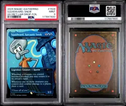 2025 Magic The Gathering SpongeBob Secret Lair Drop Squidward Snob Foil PSA 9 - Image 3