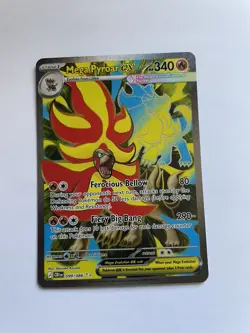 Mega Pyroar Ex 099/086 Chaos Rising Pokemon Card English NM Full Art - Image 1