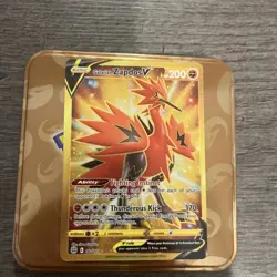 Pokemon Galarian Zapdos V Brilliant Stars Holo Card 182/172 Secret - Image 1