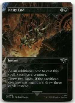 Nasty End (Borderless) #416 (Foil) (NM) Lord of the Rings LTR Magic MTG - Image 1