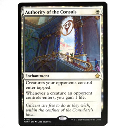Authority of the Consuls Foundations Rare White Enchantment MTG M/NM FDN TCG CCG - Image 1