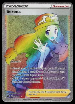 Pokemon Card - Serena Silver Tempest 207/195 Rainbow Rare - Image 1