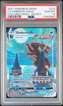 Pokemon Umbreon VMAX PSA 10 215/203 Evolving Skies - Image 1