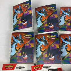 Pokemon TCG Mini Portfolio Binder Charizard Gengar w/ Sleeves Holder Lot Of 17 - Image 2