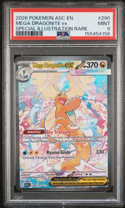 2026 POKEMON ASC EN-ASCENDED HEROES #290 MEGA DRAGONITE EX PSA 9 - Image 1