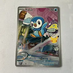 First Partner Illustration Piplup Promo Full Art Holo 042 Pokemon TCG - Image 1