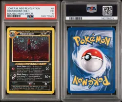 2001 POKEMON NEO REVELATION DOUBLE HOLO ERR #8 HOUNDOOM-HOLO PSA 5 - Image 2