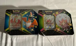 Lot Of 2 - Pokemon TCG Shining Fates Tin Cramorant V / Eldegoss V Factory Sealed 820650829505 - Image 1