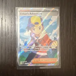 Pokemon TCG Ethan's Adventure 221/182 Sv10 Ultra Rare Full Art Holo Trainer Eng… - Image 1