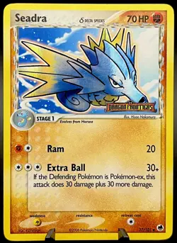 Seadra 37/101 Dragon Frontiers Delta Species Reverse Holo Stamped NM Pokemon TCG - Image 1