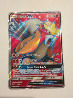 Entei GX - 71/73 Shining Legends - Full Art Ultra Rare - 2017 Pokemon TCG NM - Image 1