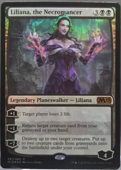 Liliana, the Necromancer #291 Core Set 2019 Foil Mythic - Image 1