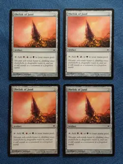 MTG 4x Obelisk of Jund x4 LP Shards of Alara Magic the Gathering Playset - Image 1