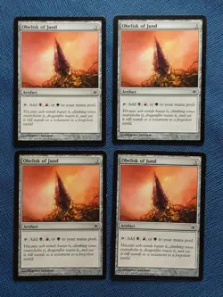 MTG 4x Obelisk of Jund x4 LP Shards of Alara Magic the Gathering Playset - Image 2