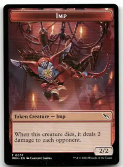 Imp Token #7 (LP) Murders Karlov Manor MKM Magic MTG - Image 1