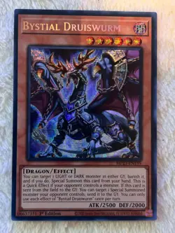 YUGIOH: 1X Bystial Druiswurm MP23-EN159 Prismatic Secret Rare LP-NM - Image 3