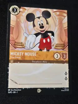 Disney Lorcana Mickey Mouse True Friend 15/P2 Signature Autograph Quest Promo NM - Image 1