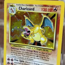 Pokemon TCG Base Set Charizard 4/102 Holo Rare Card HP - Image 3