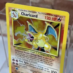 Pokemon TCG Base Set Charizard 4/102 Holo Rare Card HP - Image 4
