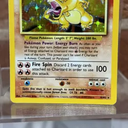 Pokemon TCG Base Set Charizard 4/102 Holo Rare Card HP - Image 5