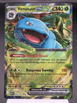 Venusaur ex 003/165 - Ultra Rare Holo - 151 Pokemon Card NM - Image 1