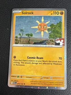 Pokemon TCG - Solrock 075/132 Play Stamped Prize Pack Series 8 Holo - Image 1