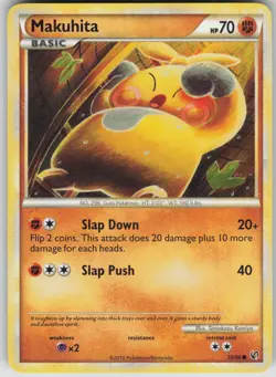 Pokemon TCG Makuhita Common Undaunted 55/90 - Image 1
