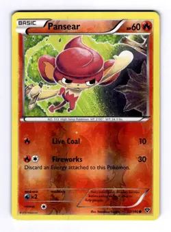 Pansear XY Base Set #22 (2014) Common Reverse Holo LP Pokemon - Image 1