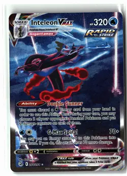 Inteleon VMAX ⭐ 266/264 Holo Alternate Art Fusion Strike 2021 Pokemon NM - Image 1