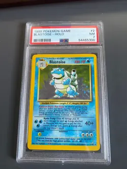 Pokemon TCG - Base Set Unlimited - Holo Rare Blastoise 2/102 - PSA 7 - Image 1