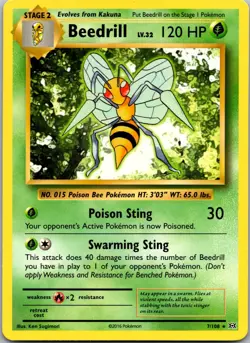 POKEMON BEEDRILL 7/108 RARE XY EVOLUTIONS NM/M - Image 1