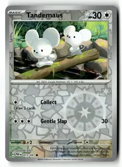 Tandemaus 073/091 Common Paldean Fates Pokemon Reverse Holo Near Mint - Image 1